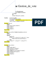 Exercice TD - Gestion de Vote PDF