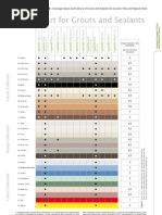 Colour Chart for Grouts and Sealants