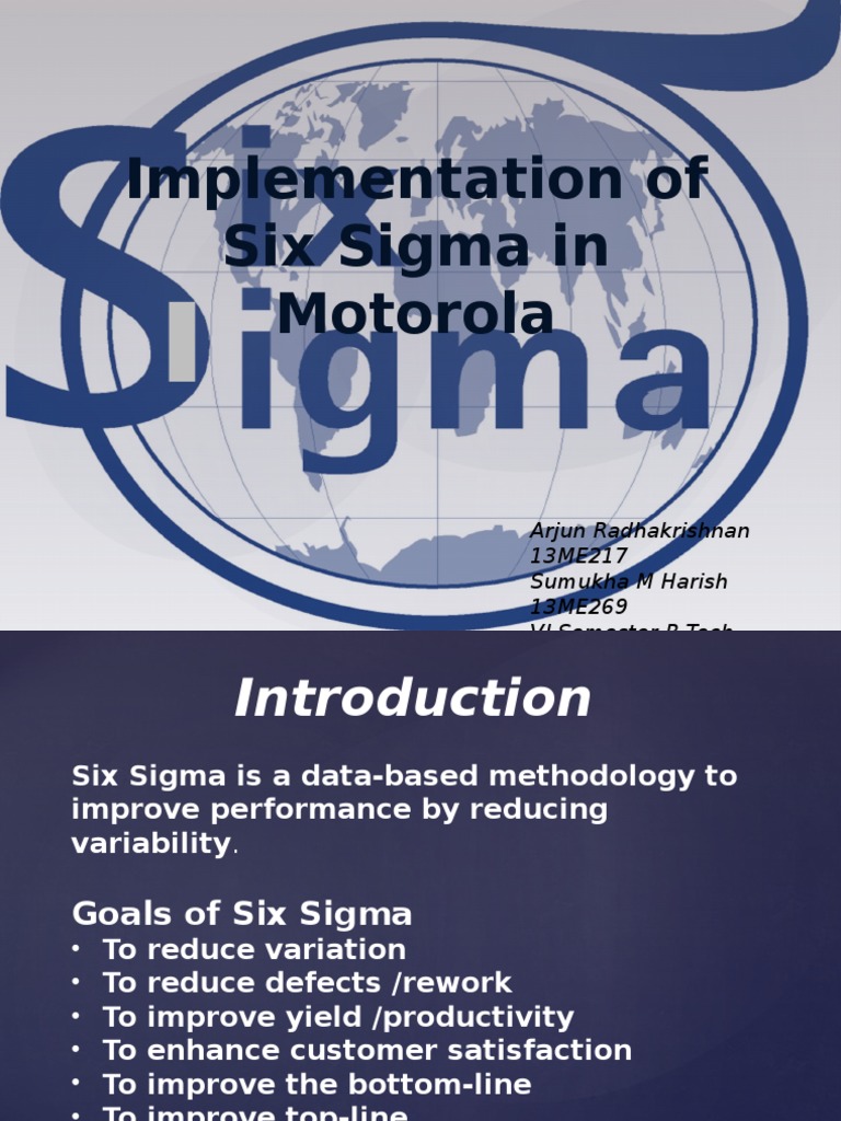 motorola six sigma case study