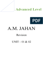 G.C.E Advanced Level: A.M. Jahan