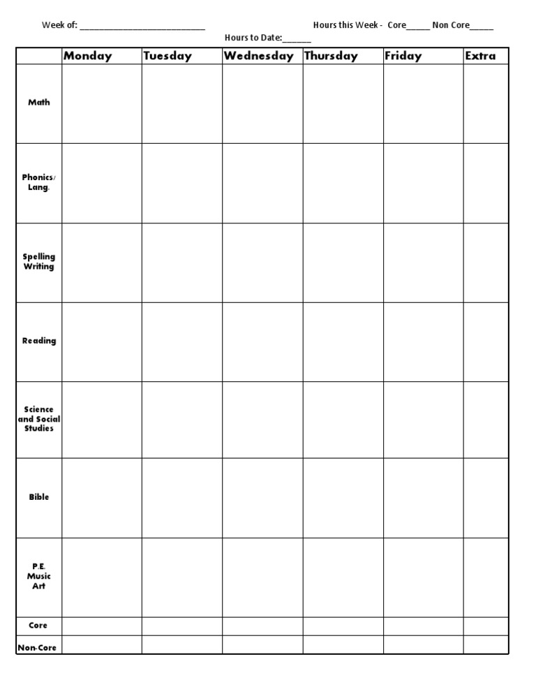 Weekly Lesson Plan Tracker | PDF