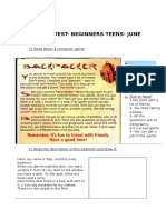 Monthly Test-Beginners Teens - June