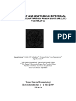 Faktor Faktor Yang Mempengaruhi Depresi Pada Penderita Osteoarthritis Di Rumah Sakit DR Sarjito Yogyakarta