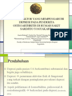Faktor Faktor Yang Mempengaruhi Depresi Pada Penderita Osteoarthritis Di Rumah Sakit DR Sardjito Yogyakarta