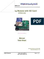 Recording Module With SD Card: Manual Data Sheet