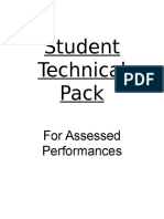Student Technical Pack: For Assessed Performances