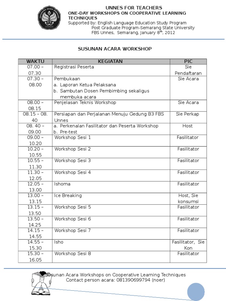 Format Susunan Acara Kegiatan Resmini - IMAGESEE