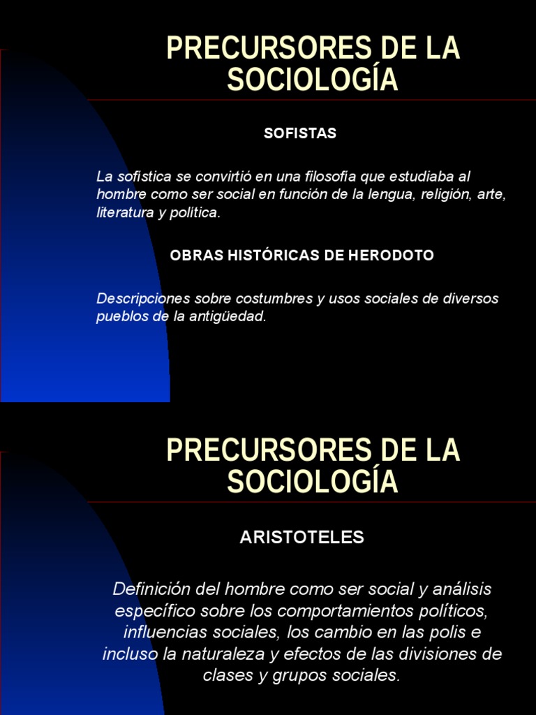 Precursores de La Sociología