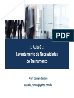 Levantamento de Necessidades de Treinamento