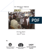 Sangat Sindh Report on Voter Education