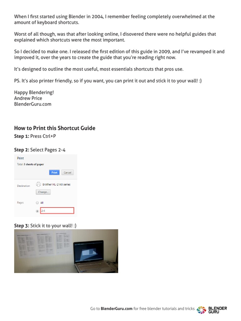 Blender Guru Sheet Computer Keyboard Human Computer Interaction