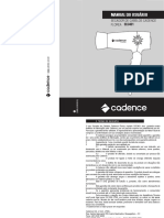 Manual Do Usuário - Secador de Cabelos Cadence Florea Sec401