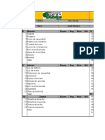 Tabla 2 Formatos de Revision Preoperacional