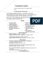 Tahani Safi CV