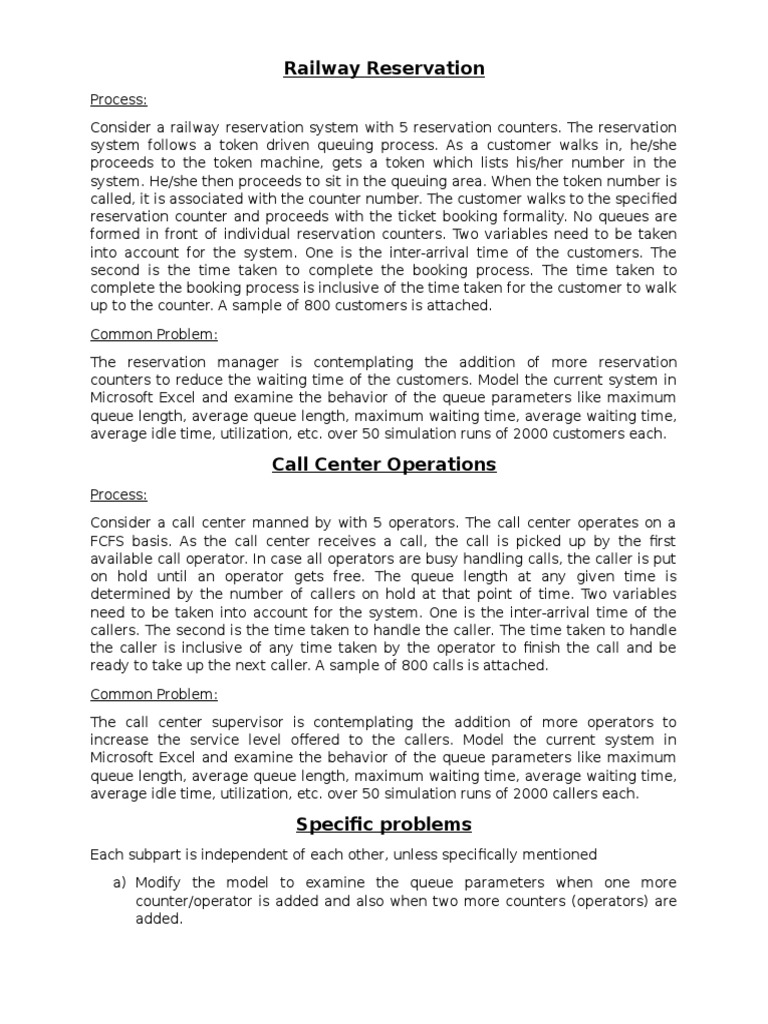Queue Management Simulation | PDF | Call Centre | Applied Mathematics
