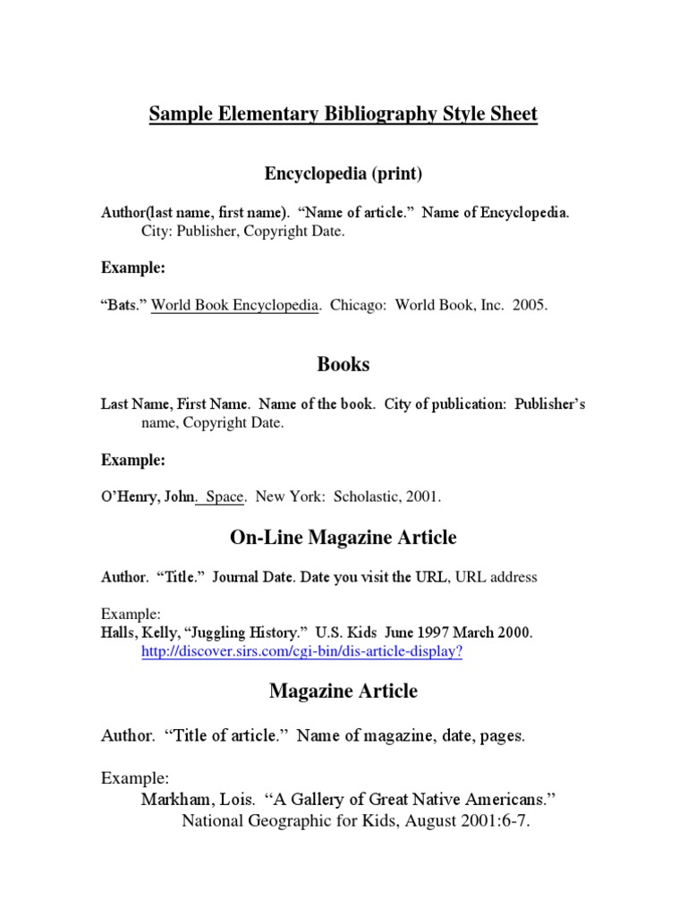 Bibliography Instructions | PDF | Social Science