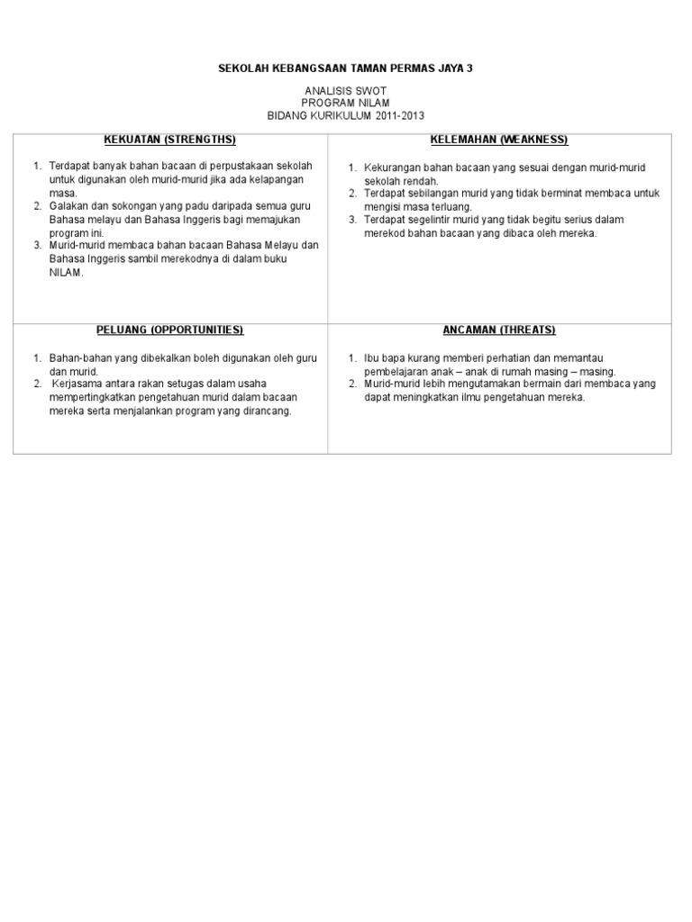 Analisis Swot Pdf