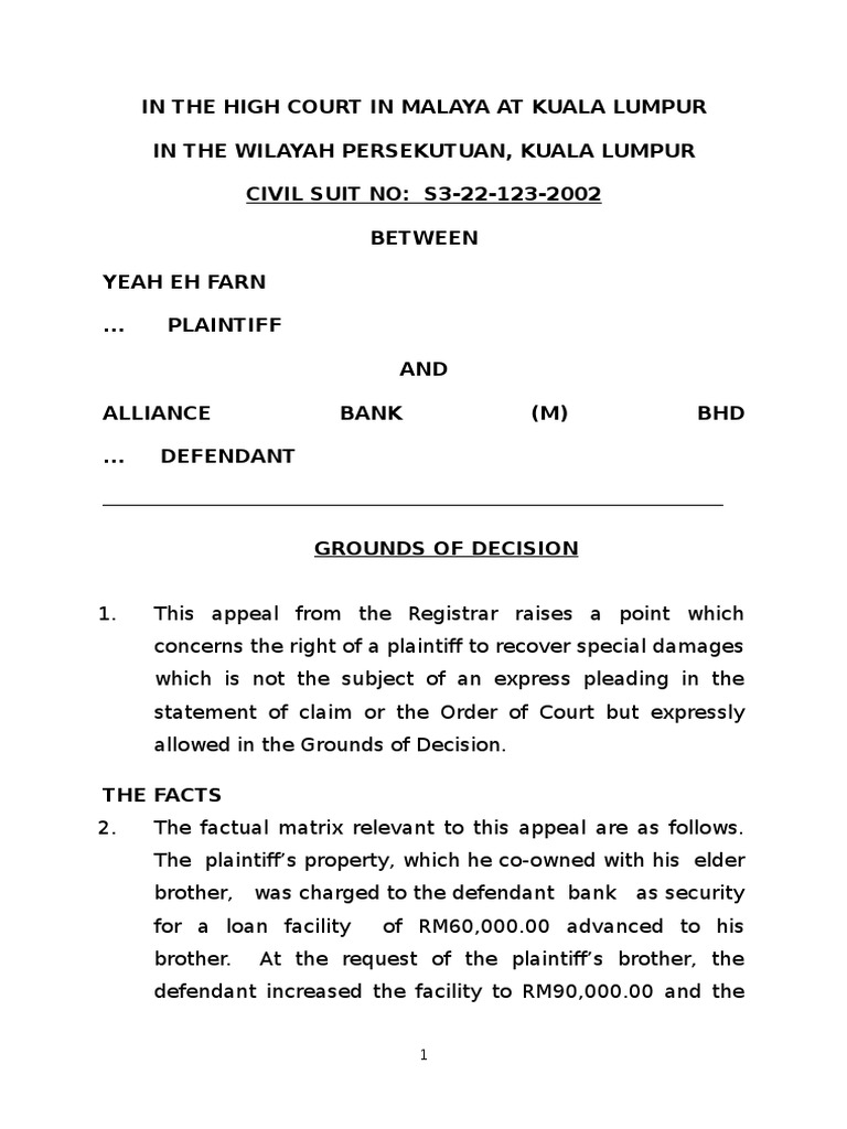 Special Damages Damages Pleading Free 30day Trial Scribd