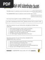 Main & Subordinate Clauses