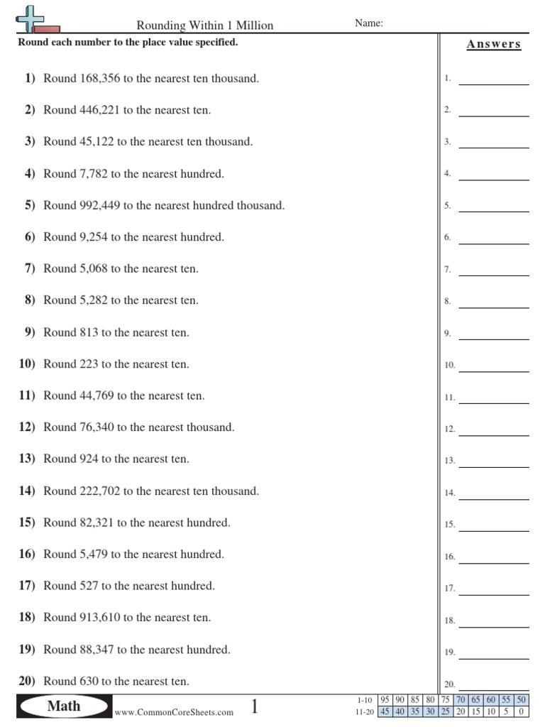 worksheet Rounding To The Nearest Tenth Worksheets worksheet rounding to the nearest ten and hundred grass hundredth find