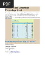 Display Cube Dimension Percentage Used