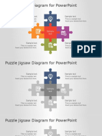 FF0056 Flat Puzzle Jigsaw Powerpoint Diagram 16x9