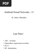 Artificial Neural Networks - 12: Dr. Aditya Abhyankar