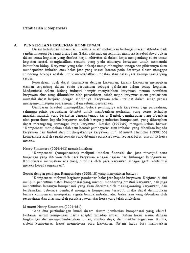 Pemberian Kompensasi Pdf