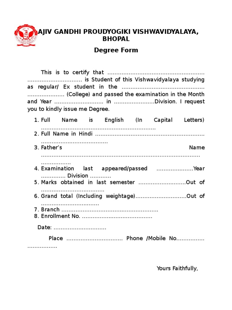 Rajiv Gandhi Proudyogiki Vishwavidyalaya PDF