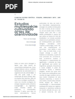 Estudos Multiespécies (Dooren, Kirskey, Munster)