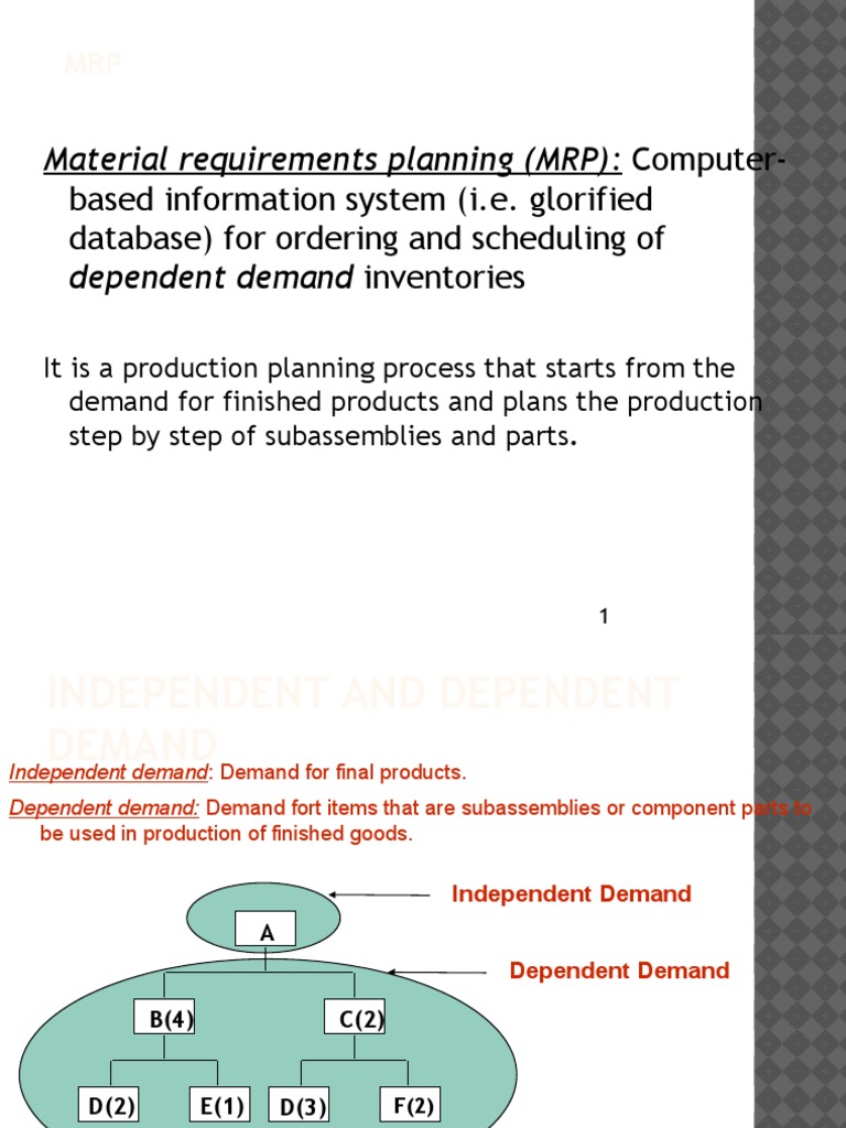 Material Requirement Planning | PDF | Production And Manufacturing