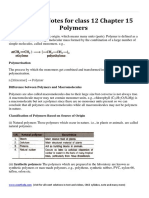 Chemistry Notes For Class 12 Chapter 15 Polymers