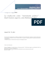 La Traducción Como Instrumento Poético Raúl Gustavo Aguirre, Entre Rimbaud y Char