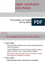 Week - 3 - The Budget Constraint and Choice