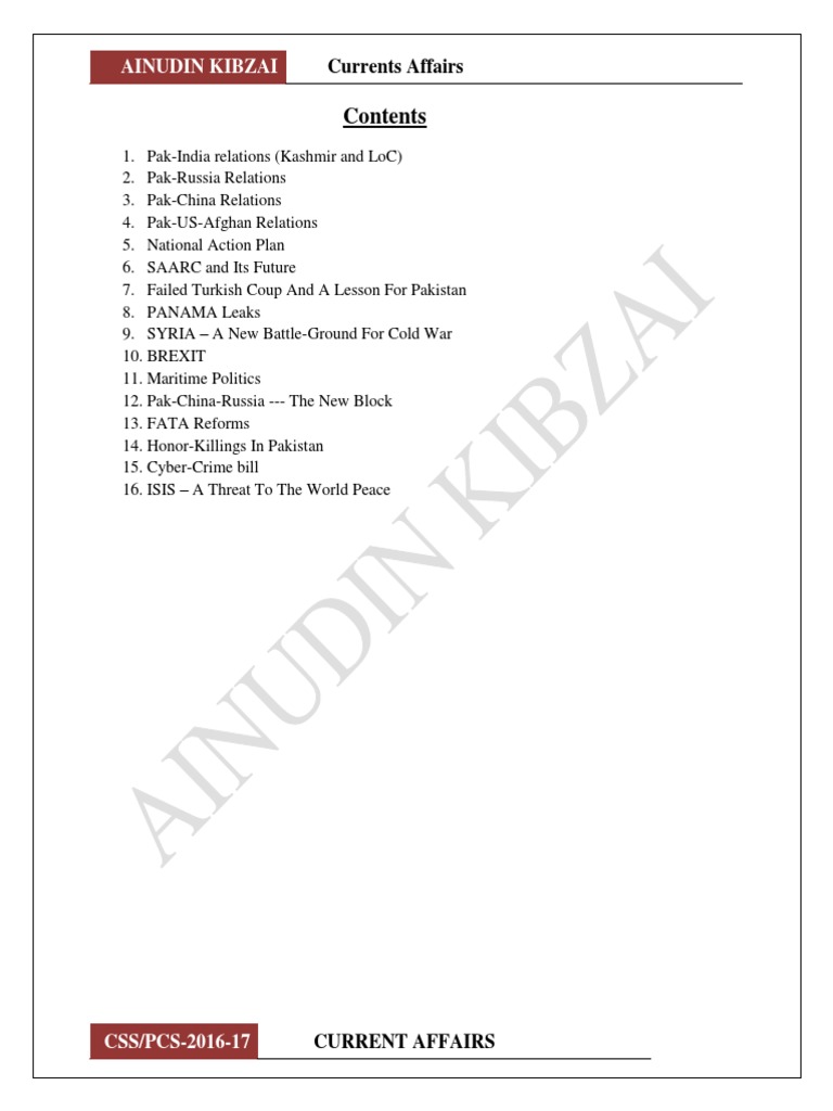 Complete Current Affairs 2017 Pdf Download Free Pdf India Pakistan