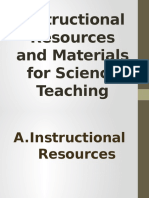 Instructional Resources and Materials For Science Teaching