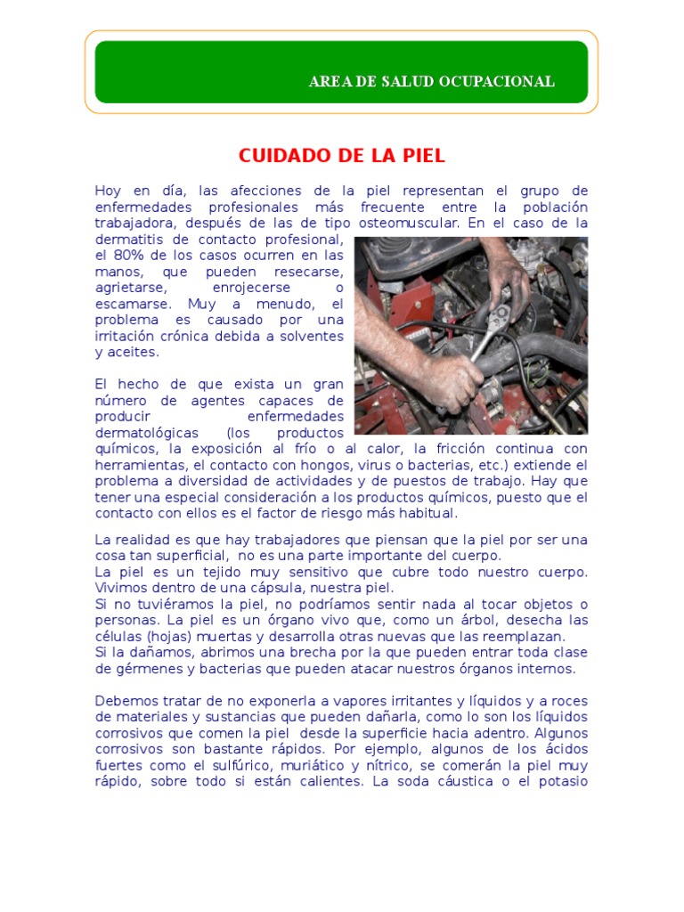 Charla 5 Minutos-SO - Cuidado de La Piel | PDF | Salud y bienestar, image size:768x1024