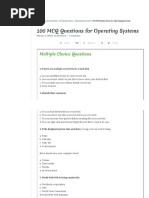 100 MCQ Questions for Operating Systems - MCQ Sets