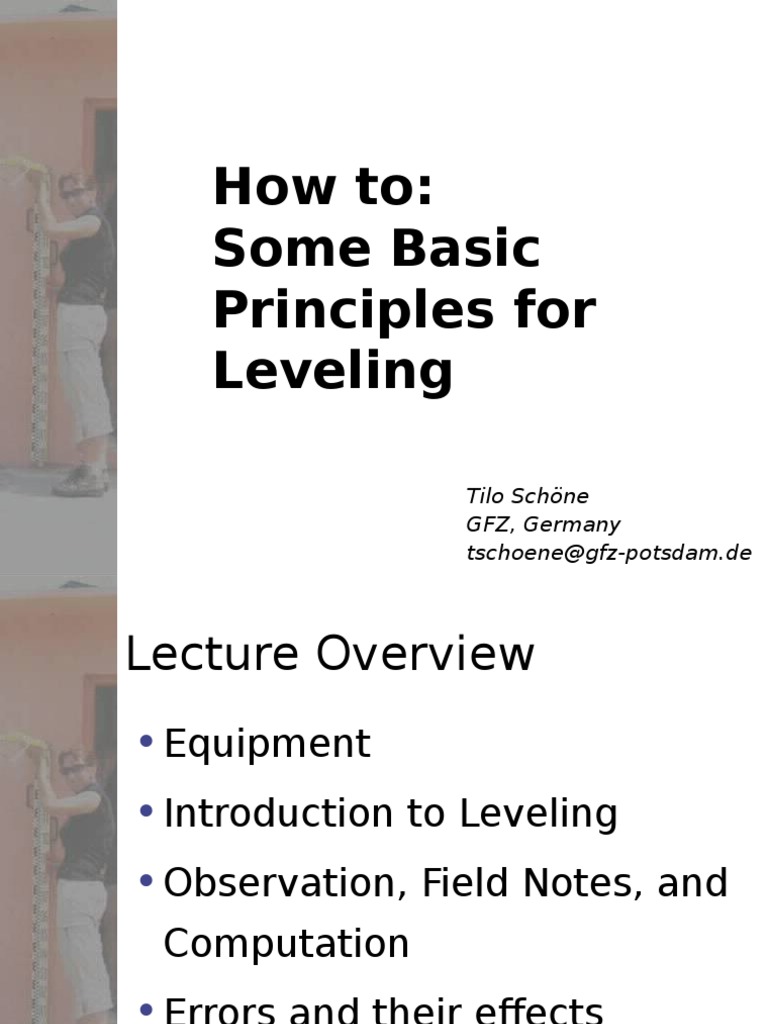 Sea Leveling Basics for Surveyors | PDF | Tripod (Photography) | Surveying