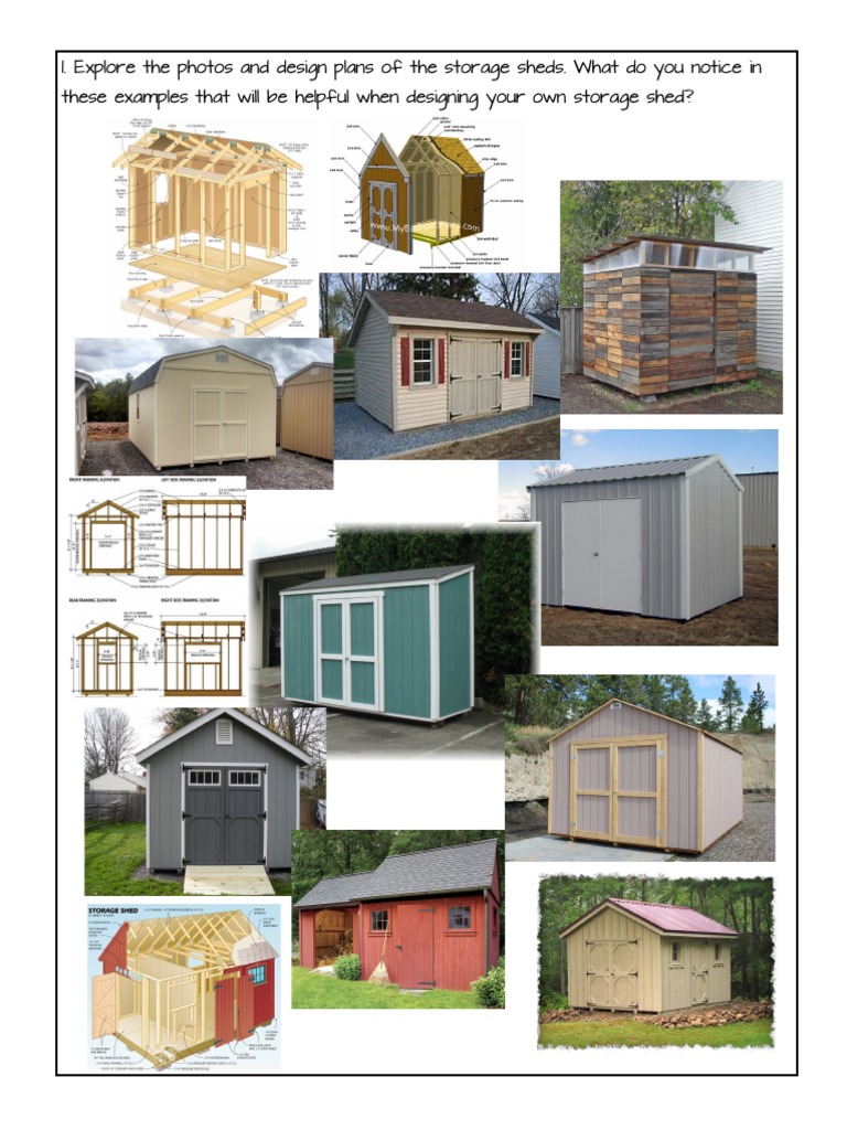 Storage Shed Design and Construction Plans | PDF | Shed | Roof