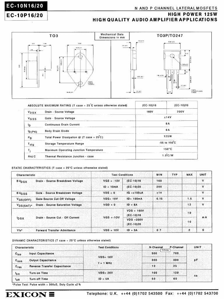 10N20 Datasheet | PDF