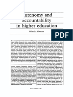Albornoz. Autonomy and Accountability in Higher Education