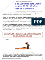 16 Ejercicios para Crecer Estatura 10 Centímetros en 2 Meses