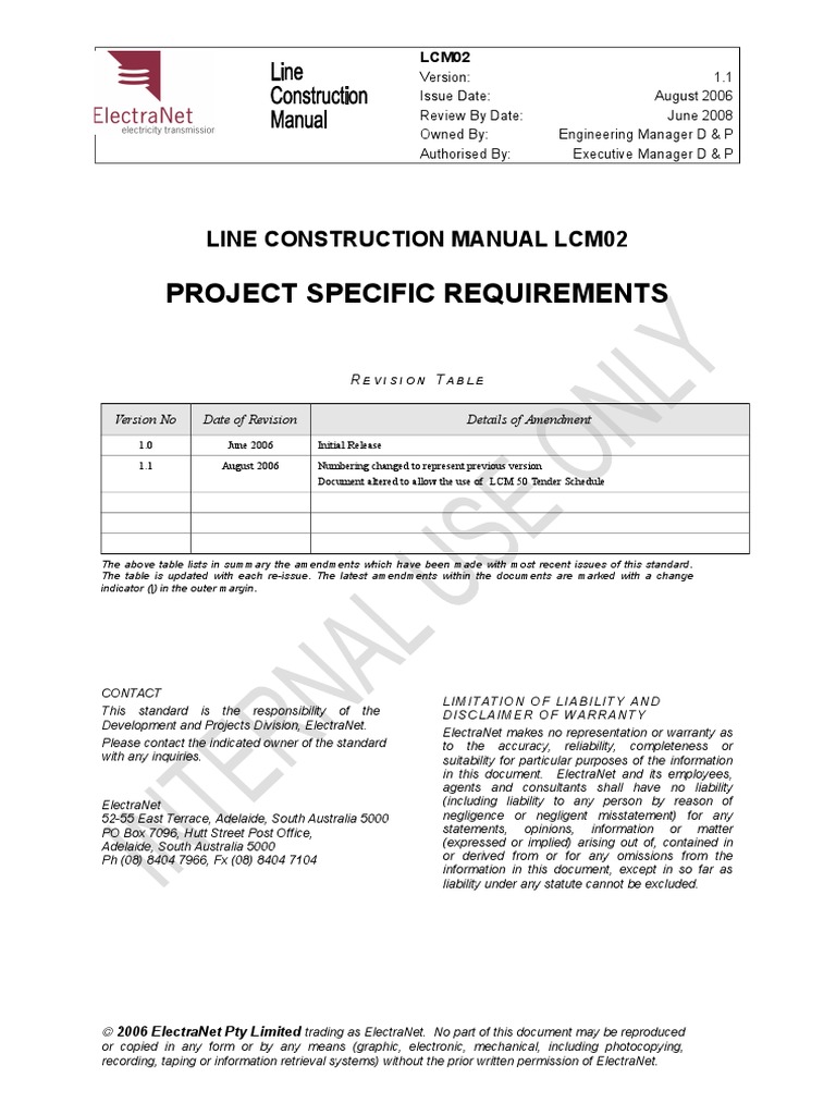 LCM 02 Project Specific Requirments Version 1.1 | PDF | Quality ...