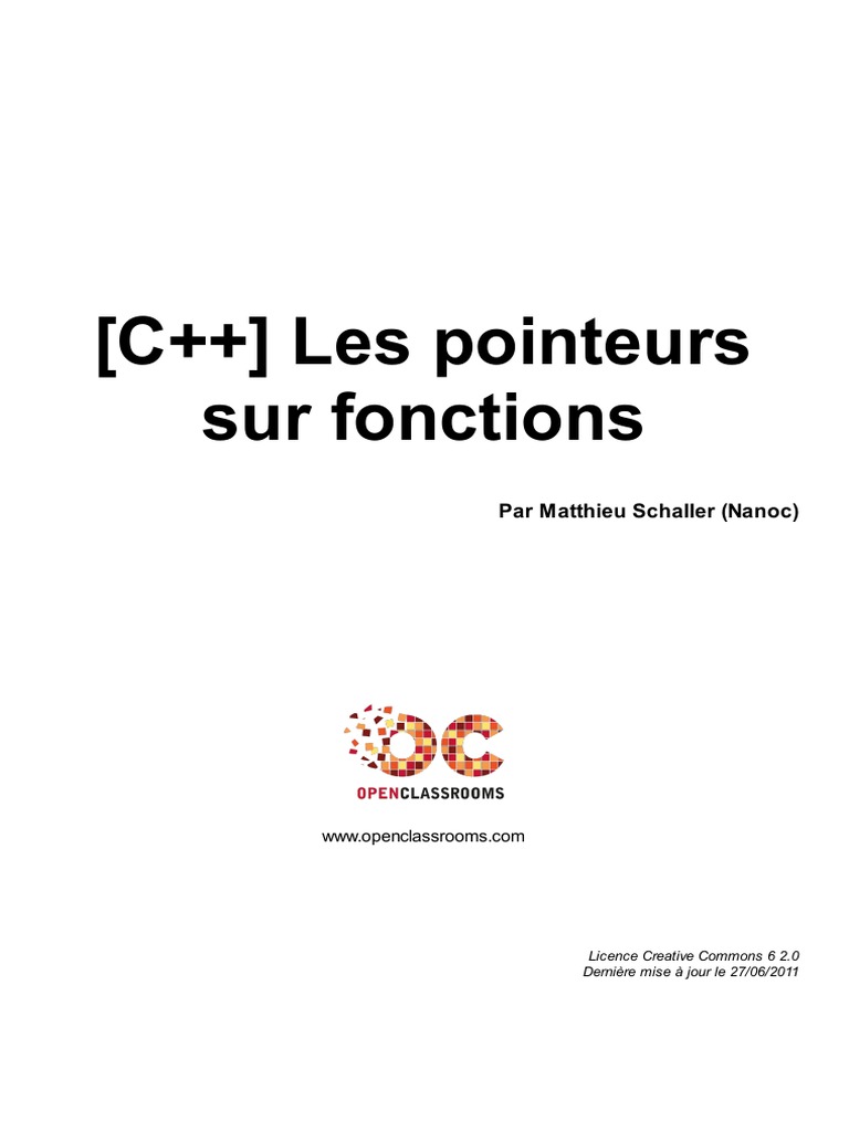 Pointeurs sur fonctions en C++ | PDF | Pointeur (programmation) | C ...
