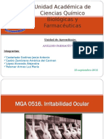 Analisis Farmaceutico Irritabilidad en Piel, Ocular, V. de Insulina y Pirogenos