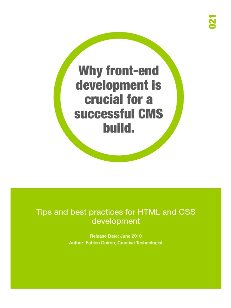 HTML & CSS Best Practices for CMS | PDF | Cascading Style Sheets | Xhtml