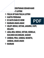 Bahan Kebutuhan Sehari