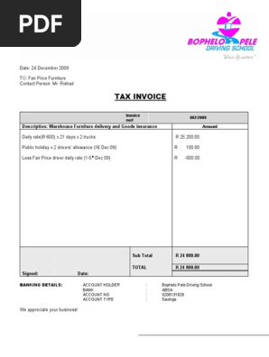 BOPHELO Invoice 002 Trucking)