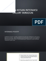 Kesan-kesan Interaksi Dalam Tamadun